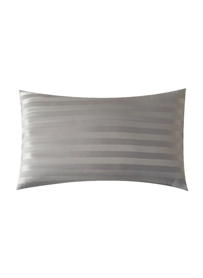 Santaoche Home Microfiber 3cm satin stripe Hotel Comforter Sets, Fits 200 cm x 200 cm Size Bed, Duvet Filling Included, 6 Pcs King Size (GREY, 200 x 200 cm) - Image 4